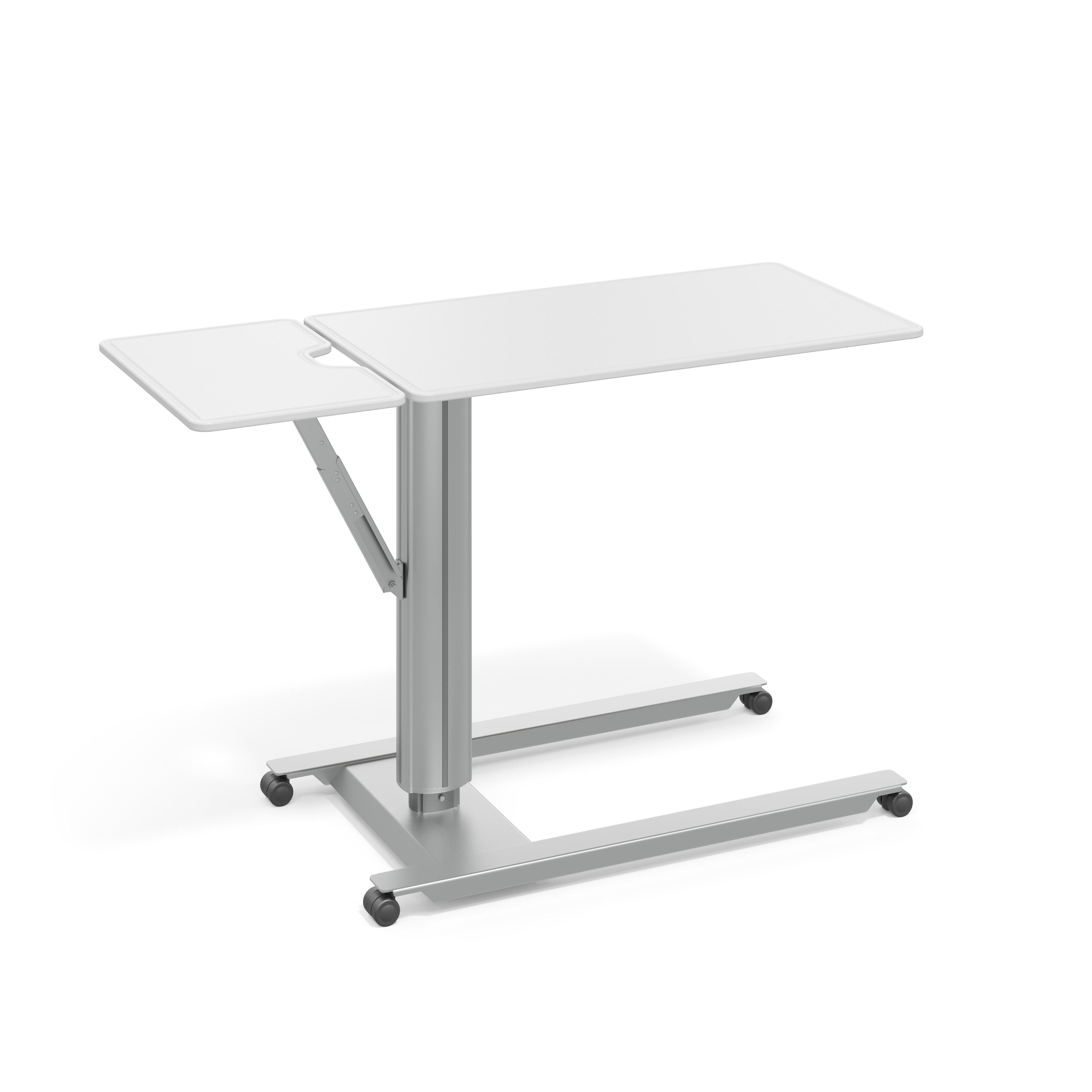 Overbed Table, flip-up extension, solid surface Photo