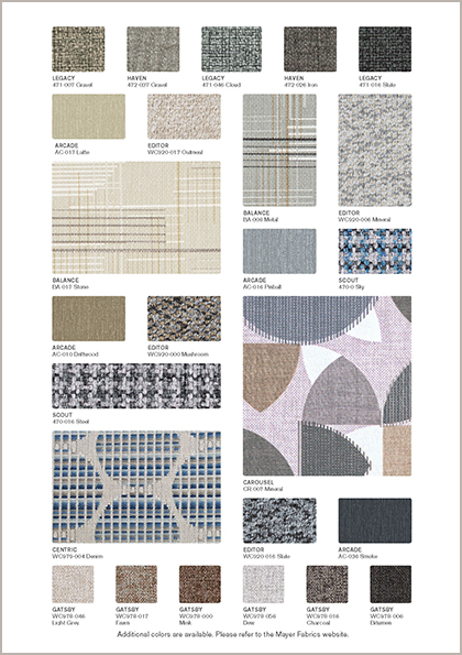 Fabric Options for Furniture - Stance Healthcare